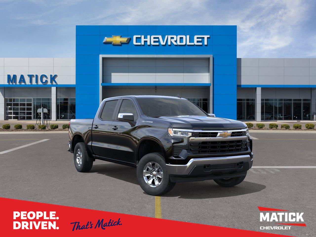 Black 2026 Chevrolet Silverado 1500 Pickup Truck Four-Wheel Drive Automatic