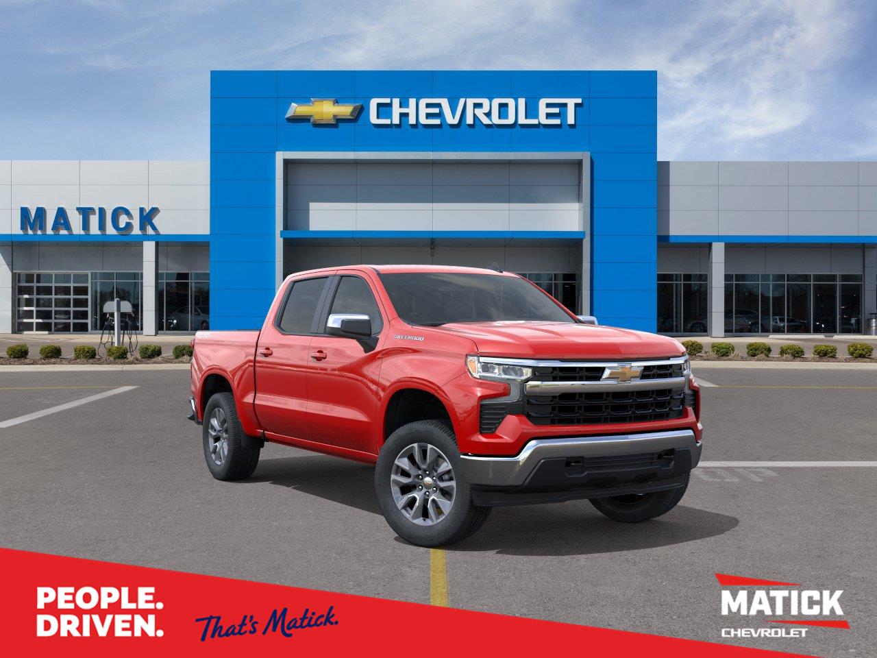 Red Hot 2026 Chevrolet Silverado 1500 Pickup Truck Four-Wheel Drive Automatic