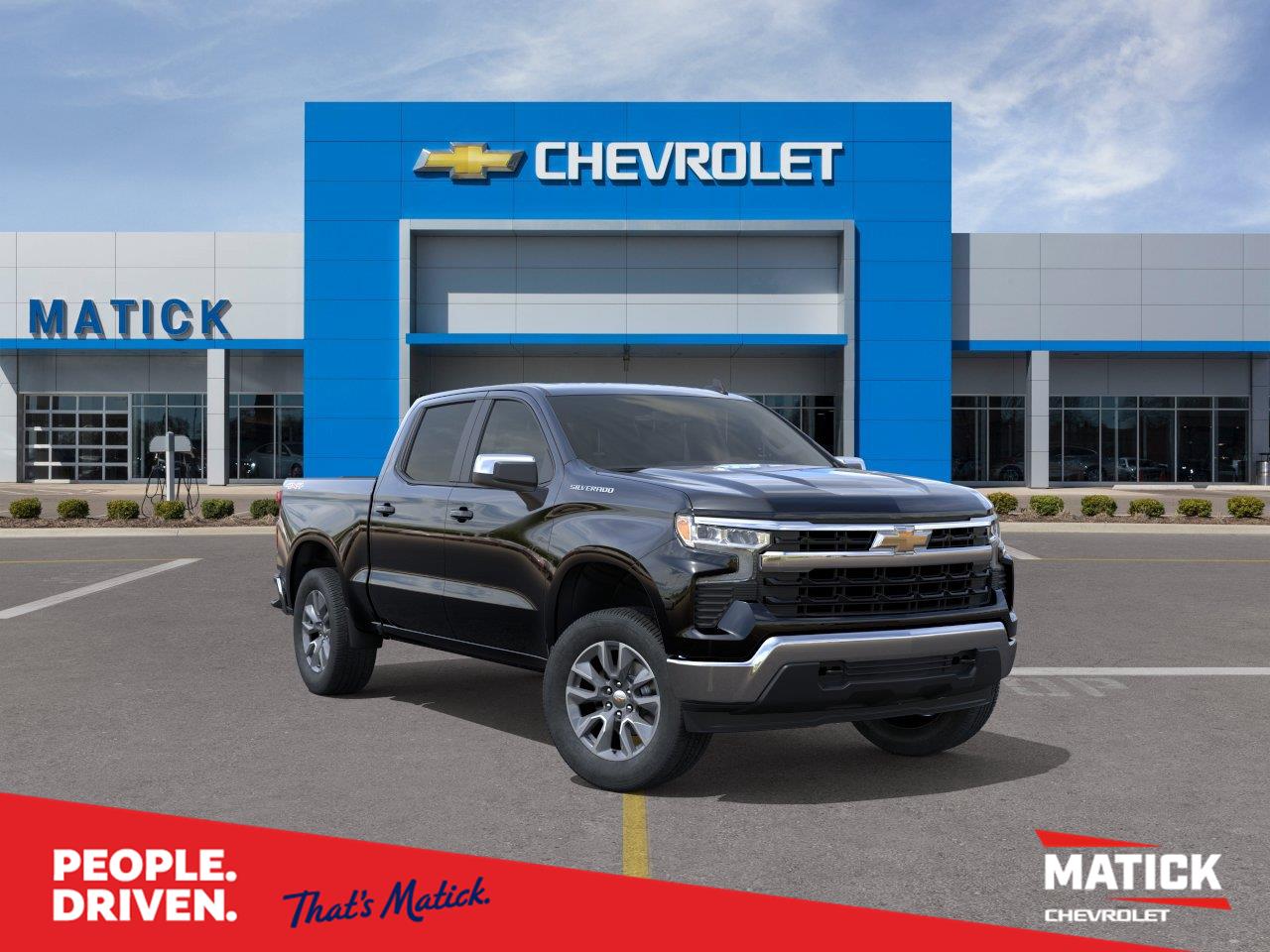 Black 2026 Chevrolet Silverado 1500 Pickup Truck Four-Wheel Drive Automatic