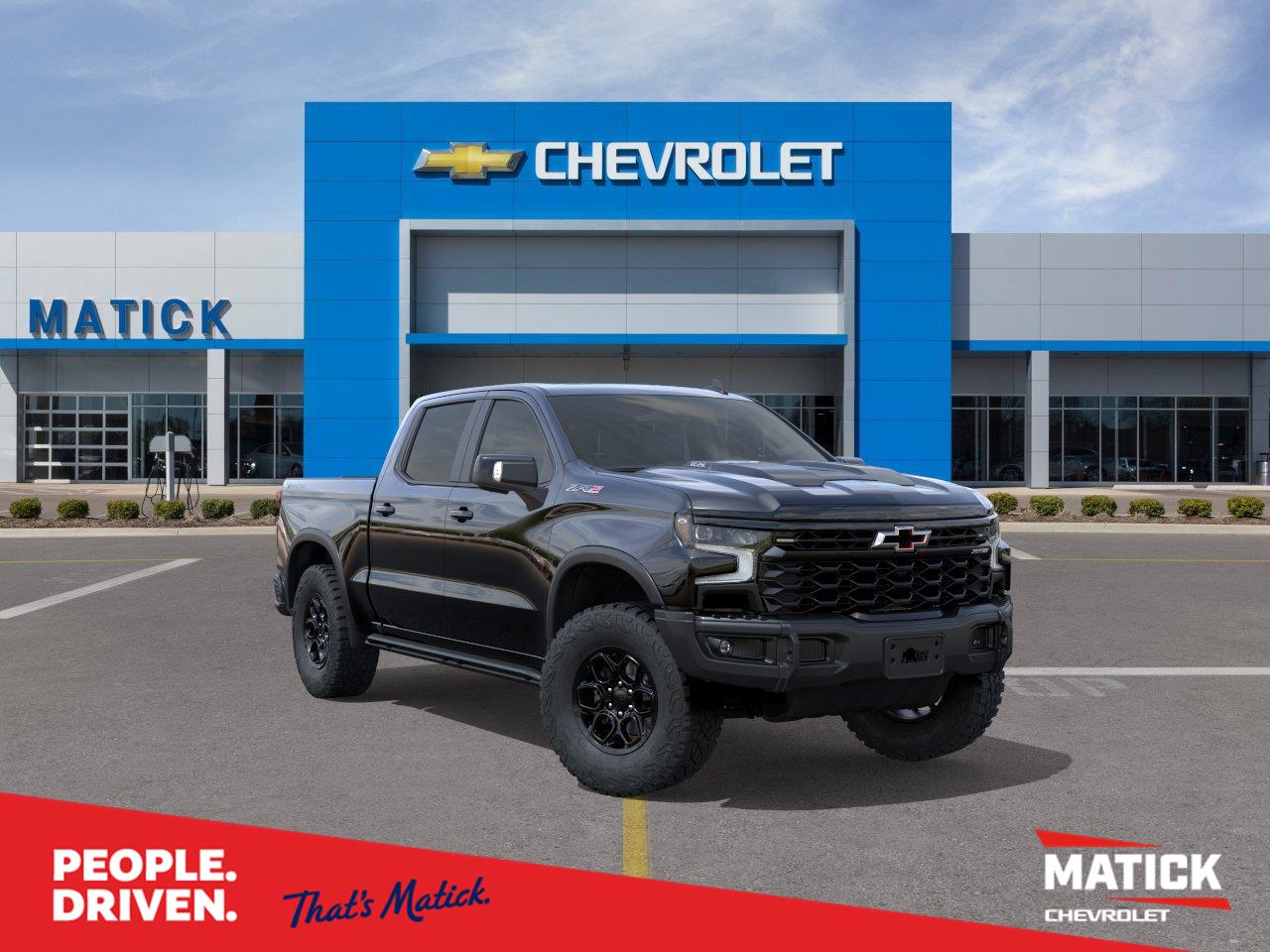 Black 2026 Chevrolet Silverado 1500 Pickup Truck Four-Wheel Drive Automatic
