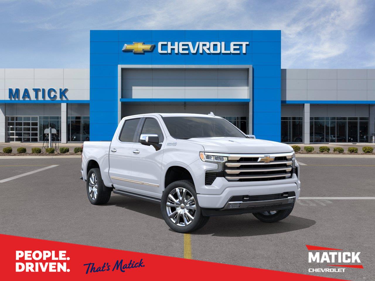 Polar White Tricoat 2026 Chevrolet Silverado 1500 Pickup Truck Four-Wheel Drive Automatic