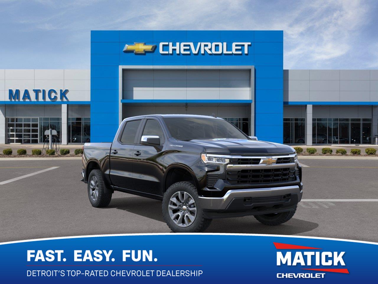 Black 2026 Chevrolet Silverado 1500 Pickup Truck Four-Wheel Drive 8-Speed Automatic