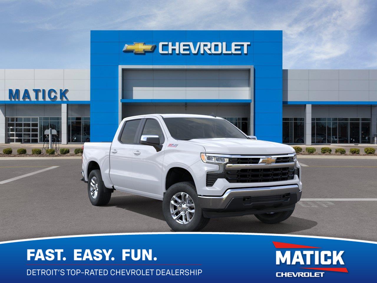 Summit White 2026 Chevrolet Silverado 1500 Pickup Truck Four-Wheel Drive Automatic