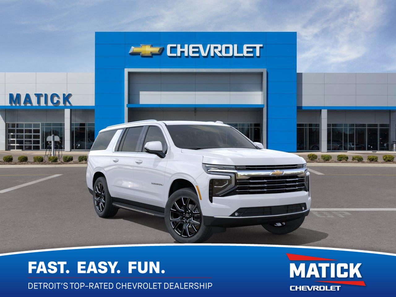 Summit White 2026 Chevrolet Suburban SUV / Crossover Four-Wheel Drive Automatic