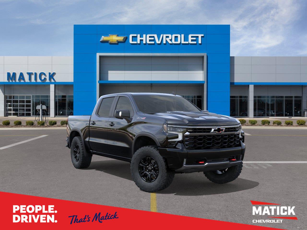 Black 2026 Chevrolet Silverado 1500 Pickup Truck Four-Wheel Drive Automatic