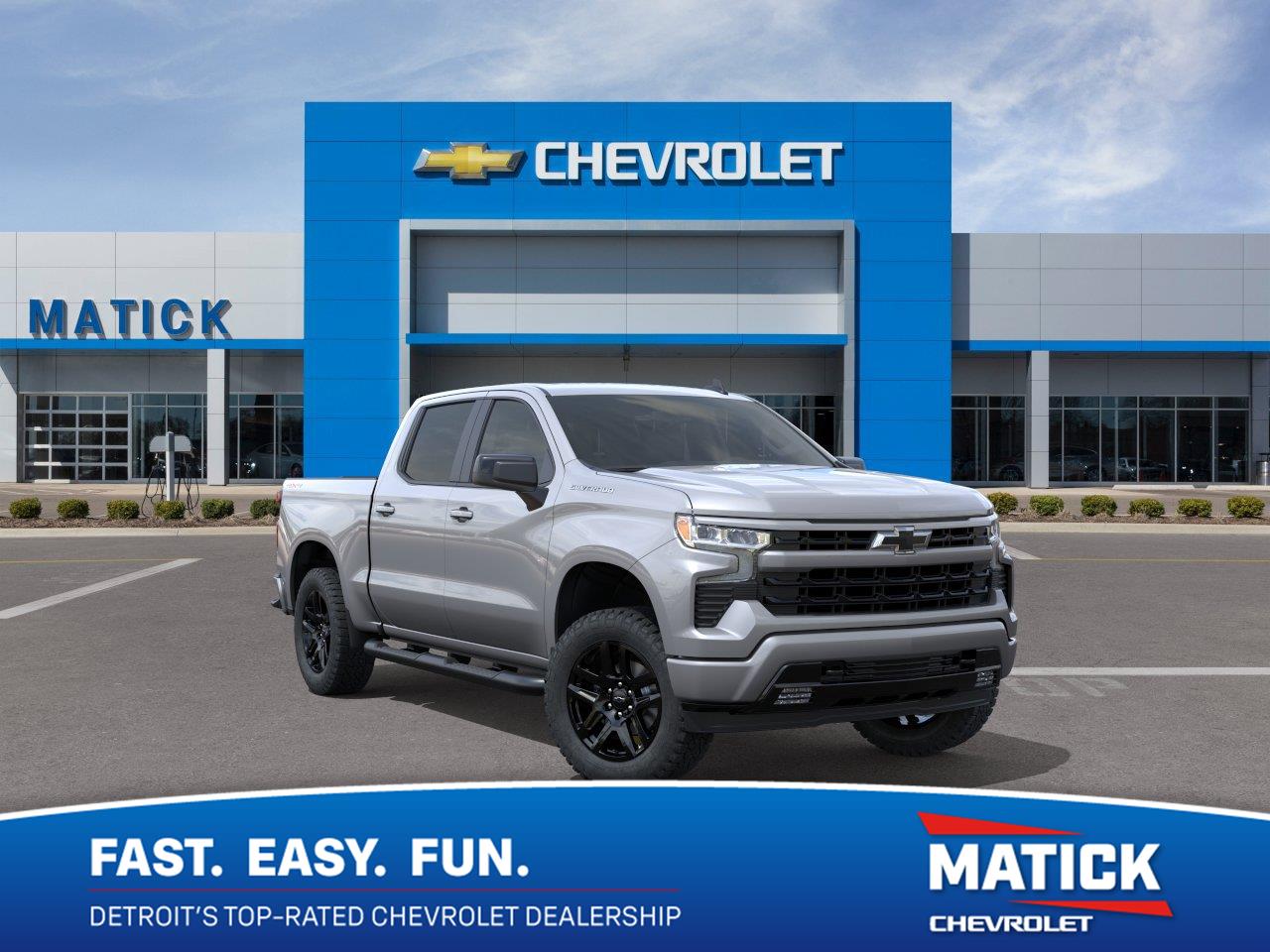 Sterling Gray Metallic 2026 Chevrolet Silverado 1500 Pickup Truck Four-Wheel Drive 8-Speed Automatic