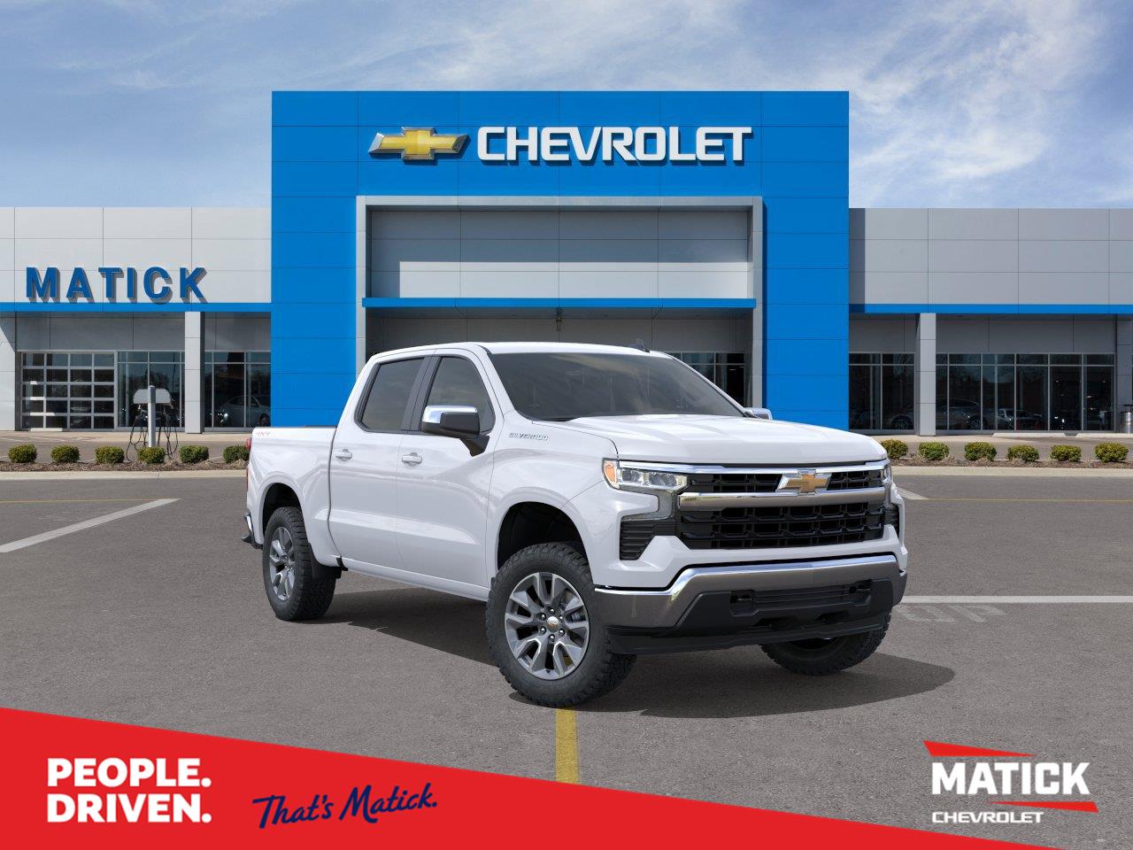 Summit White 2026 Chevrolet Silverado 1500 Pickup Truck Four-Wheel Drive 8-Speed Automatic