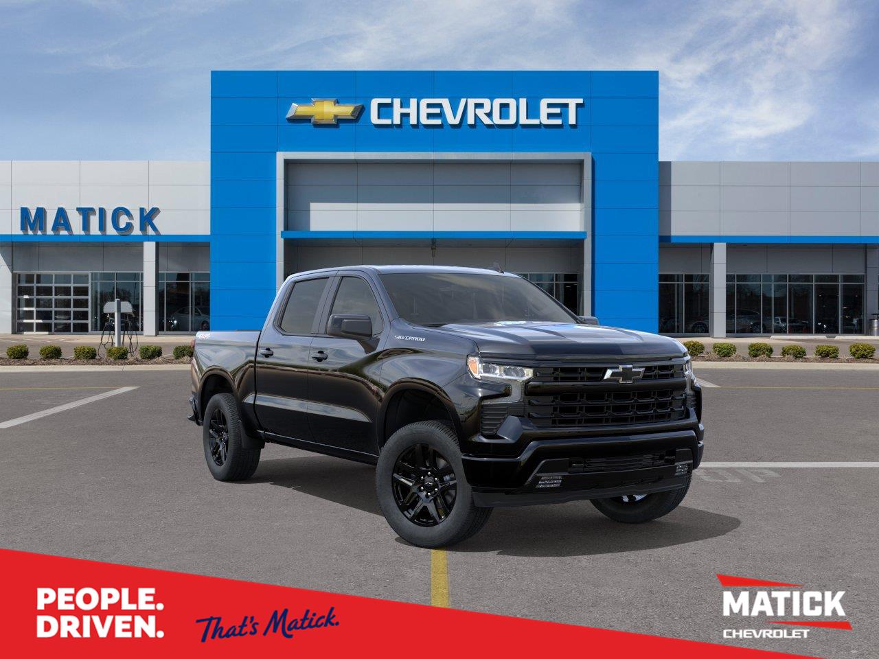 Black 2026 Chevrolet Silverado 1500 Pickup Truck Four-Wheel Drive Automatic