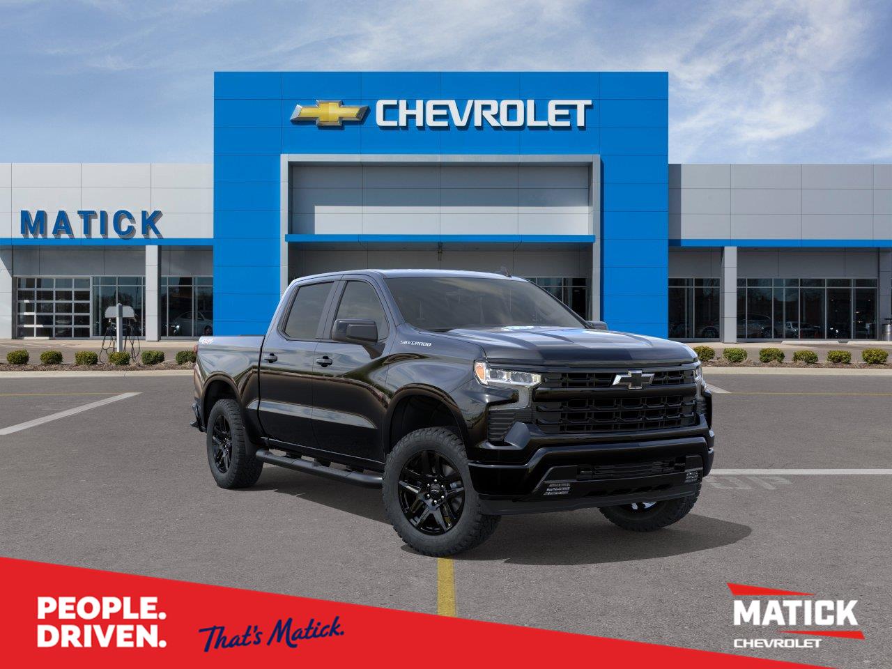 Black 2026 Chevrolet Silverado 1500 Pickup Truck Four-Wheel Drive 8-Speed Automatic