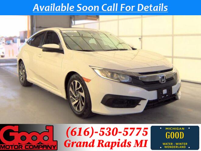White Orchid Pearl 2018 Honda Civic Sedan Front-Wheel Drive Continuously Variable Transmission