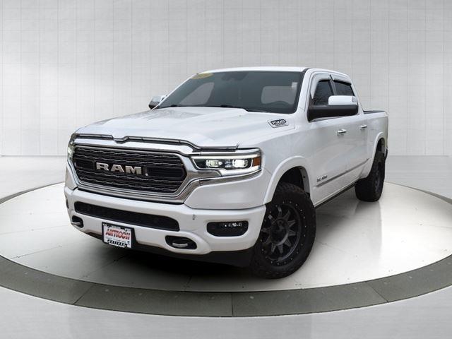 White (Ivory Tri-Coat Pearl) 2020 RAM 1500 Limited Crew Cab 4WD Pickup Truck Four-Wheel Drive 8-Speed Automatic