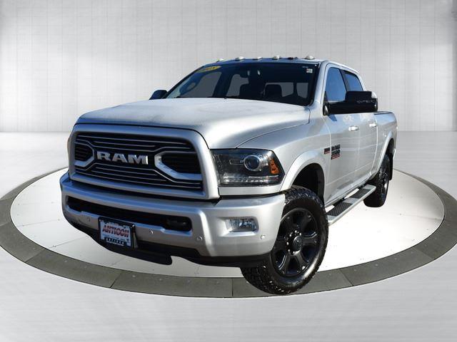 Bright Silver Metallic Clearcoat 2018 RAM 3500 Laramie Crew Cab 4WD Pickup Truck Four-Wheel Drive 6-Speed Automatic