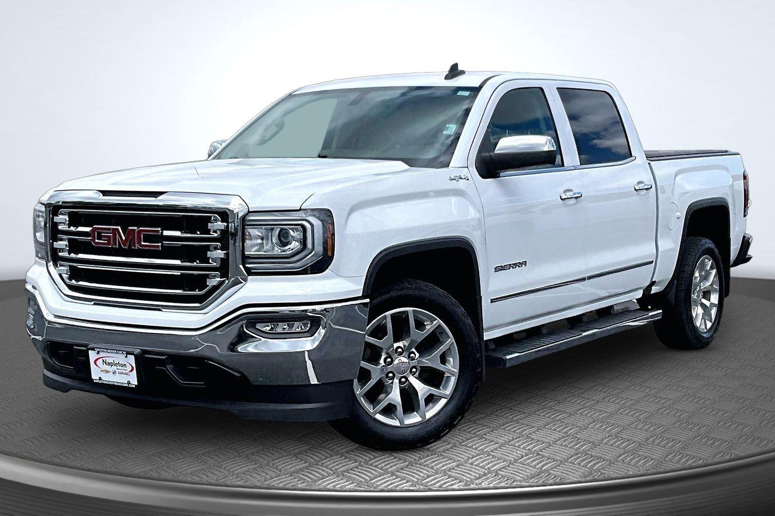 Onyx Black 2018 GMC Sierra 1500 SLT Crew Cab 4WD Pickup Truck Four-Wheel Drive 6-Speed Automatic