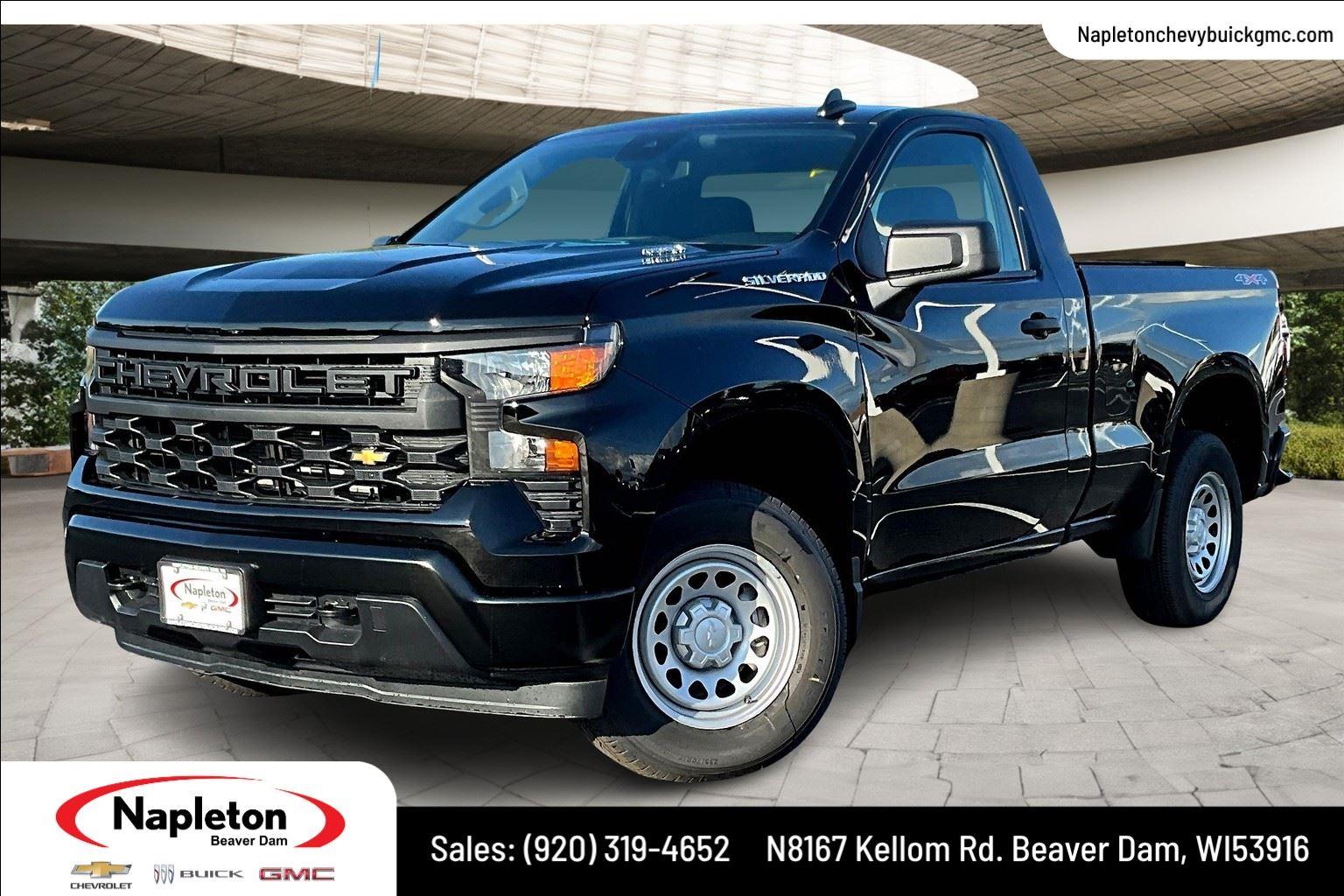 Black 2026 Chevrolet Silverado 1500 Pickup Truck Four-Wheel Drive 8-Speed Automatic