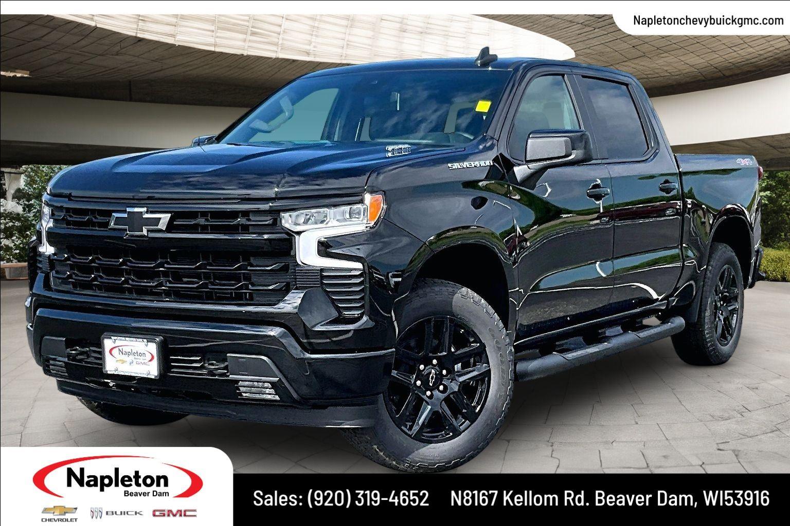 Black 2026 Chevrolet Silverado 1500 Pickup Truck Four-Wheel Drive 8-Speed Automatic