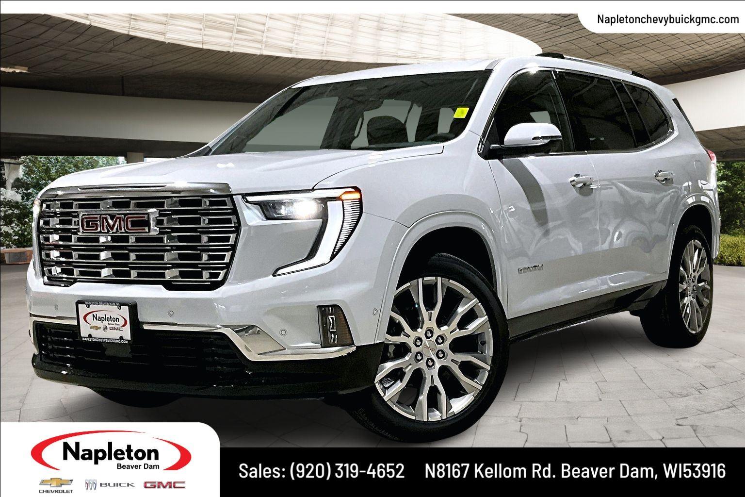 Glacier White Tricoat 2026 GMC Acadia SUV / Crossover Four-Wheel Drive 8-Speed Automatic