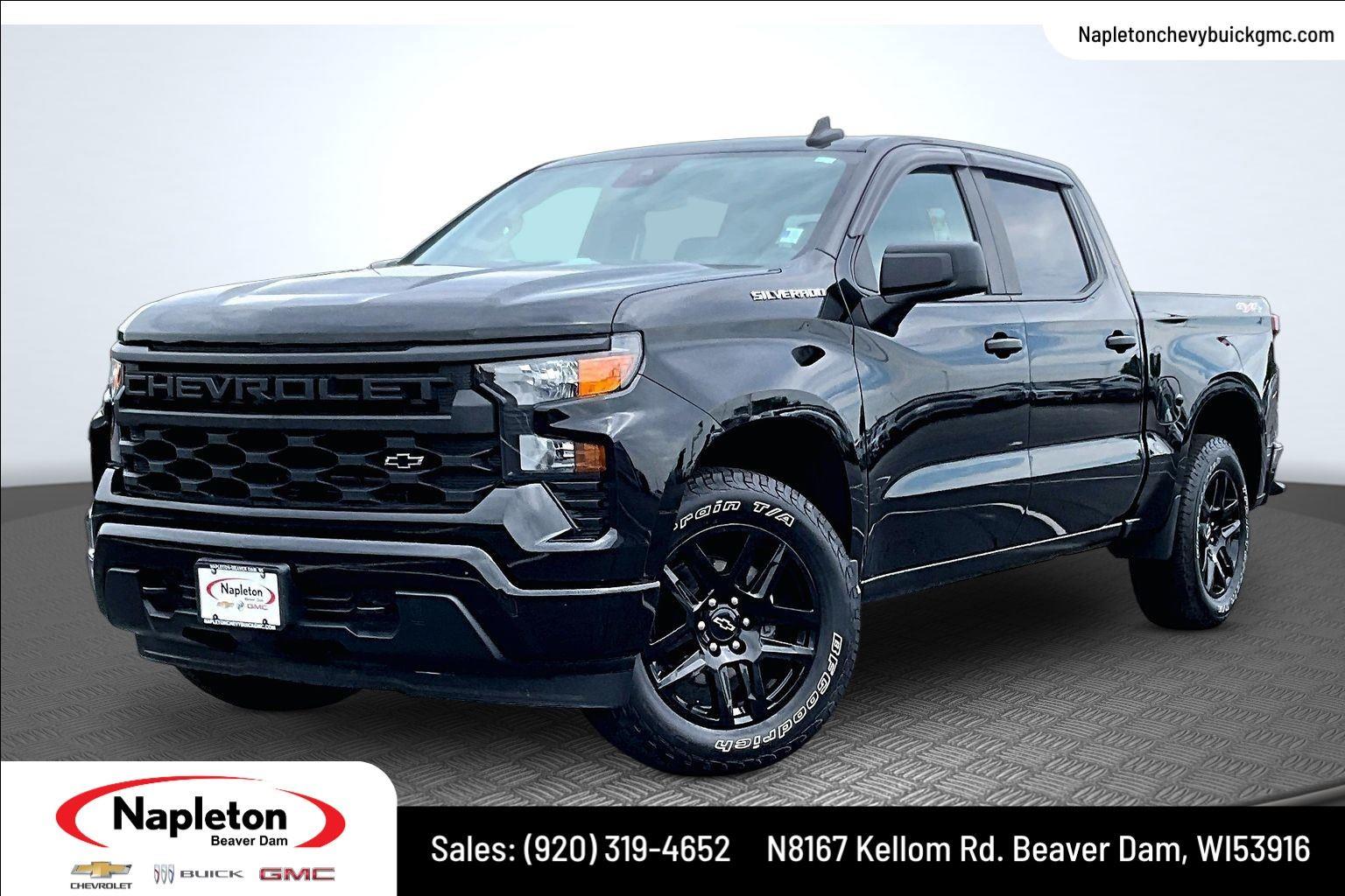 Black 2023 Chevrolet Silverado 1500 Pickup Truck Four-Wheel Drive 8-Speed Automatic