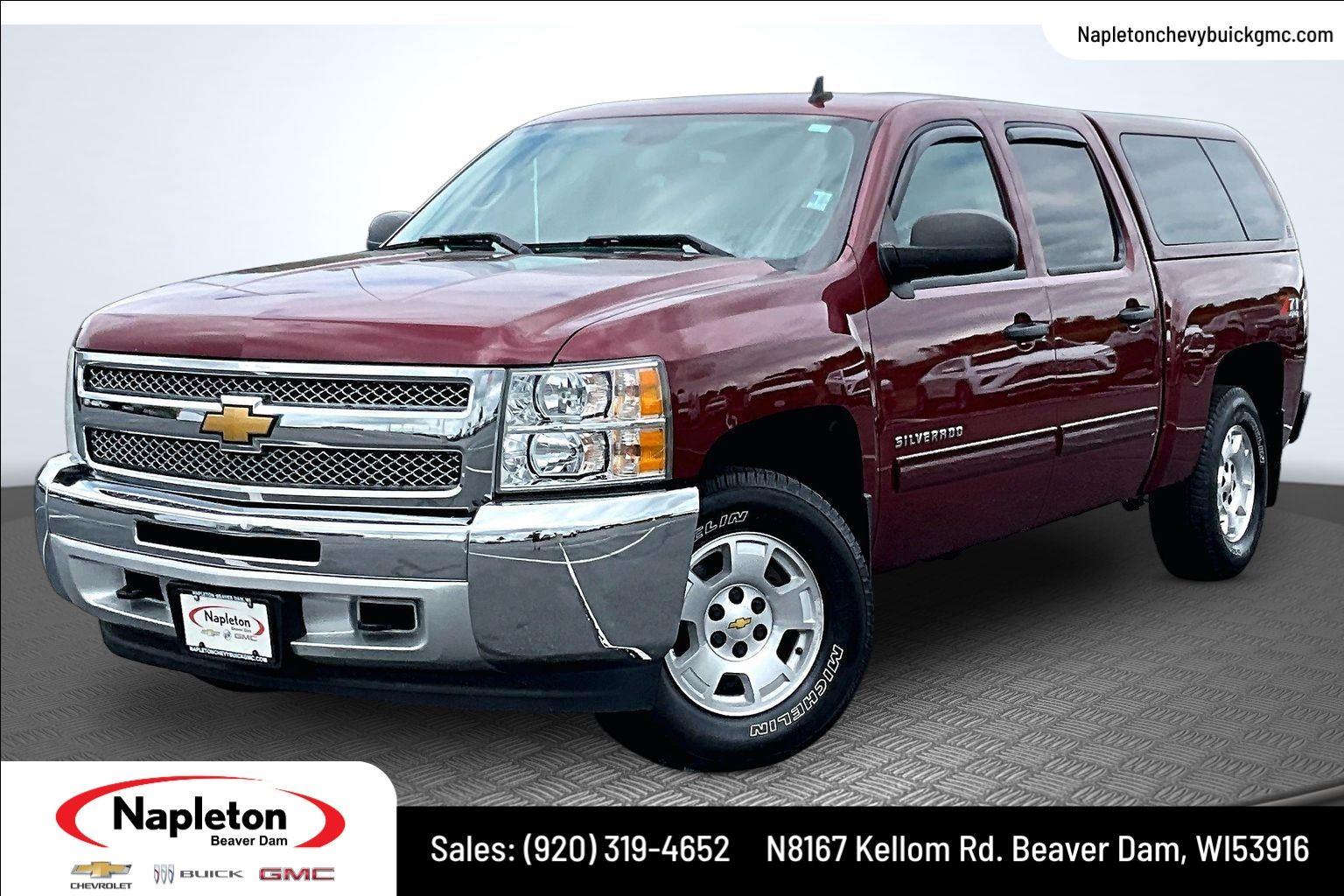 Red (Deep Ruby Metallic) 2013 Chevrolet Silverado 1500 Pickup Truck Four-Wheel Drive 6-Speed Automatic