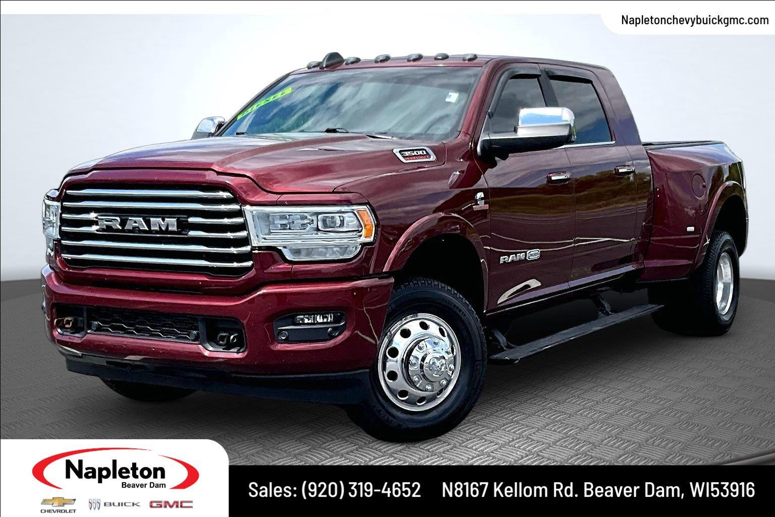 Delmonico Red Pearlcoat 2019 RAM 3500 Pickup Truck Four-Wheel Drive 6-Speed Automatic