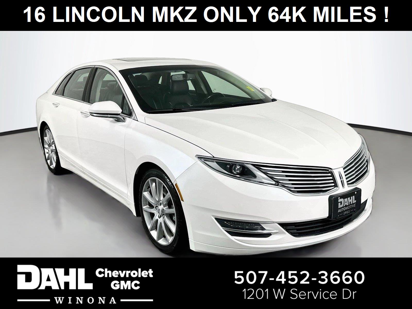 White Platinum Metallic Tri-Coat 2016 Lincoln MKZ Sedan All-Wheel Drive 6-Speed Automatic