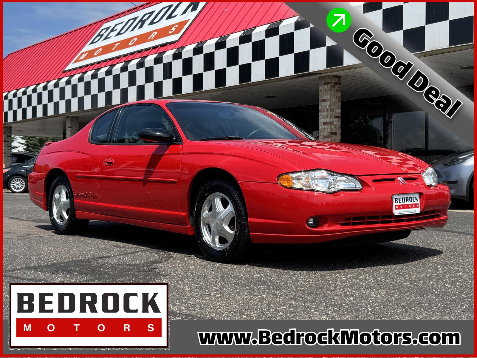 Bright Red 2002 Chevrolet Monte Carlo Coupe Front-Wheel Drive 4-Speed Automatic Overdrive