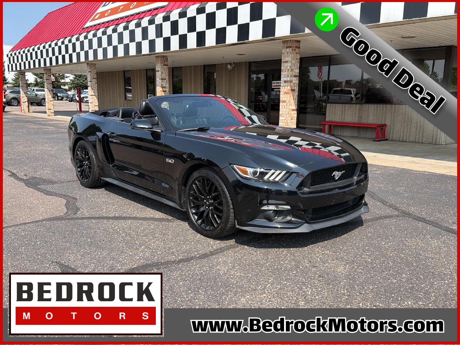 Shadow Black 2017 Ford Mustang Convertible Rear-Wheel Drive 6-Speed Manual