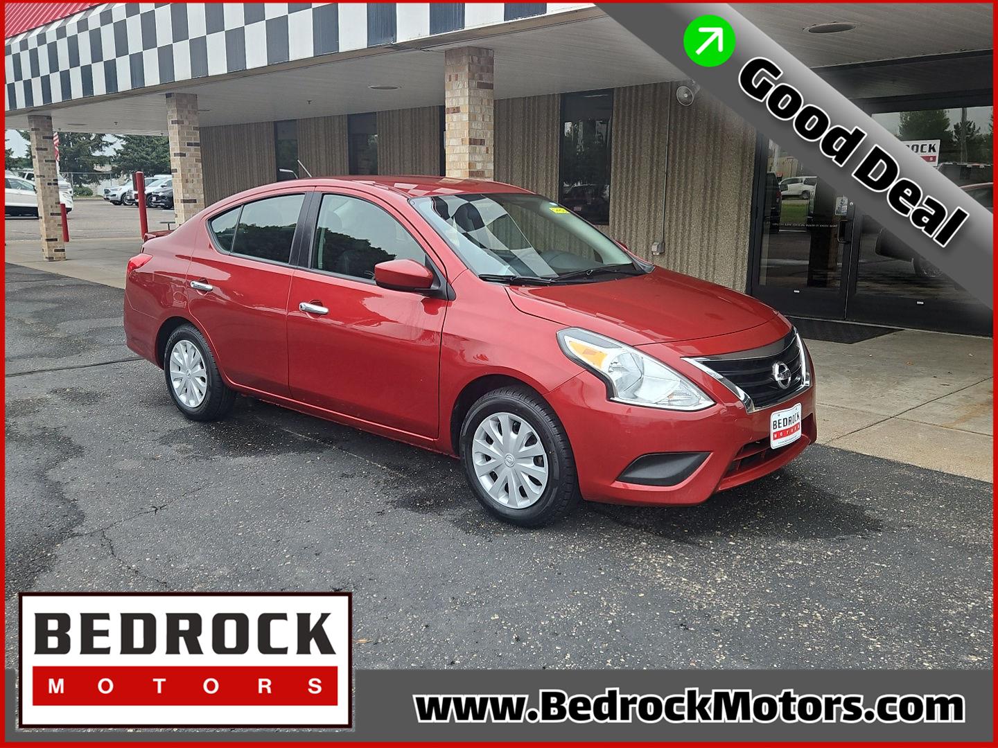Cayenne Red Metallic 2019 Nissan Versa Sedan Front-Wheel Drive Continuously Variable Transmission