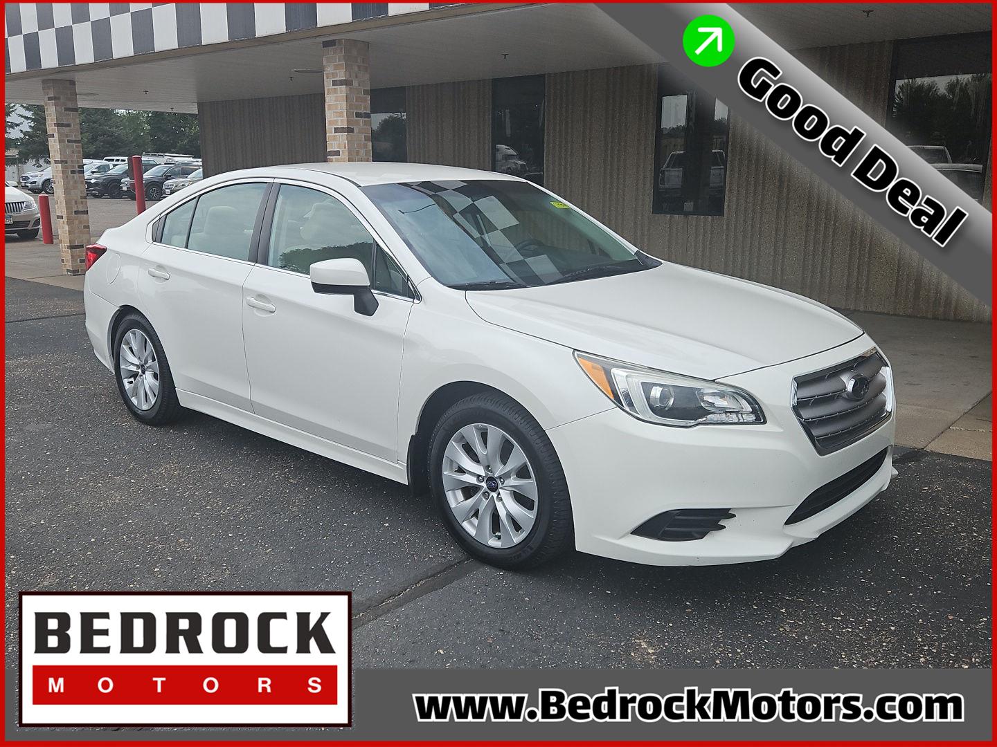 Crystal White Pearl 2015 Subaru Legacy Sedan All-Wheel Drive Continuously Variable Transmission