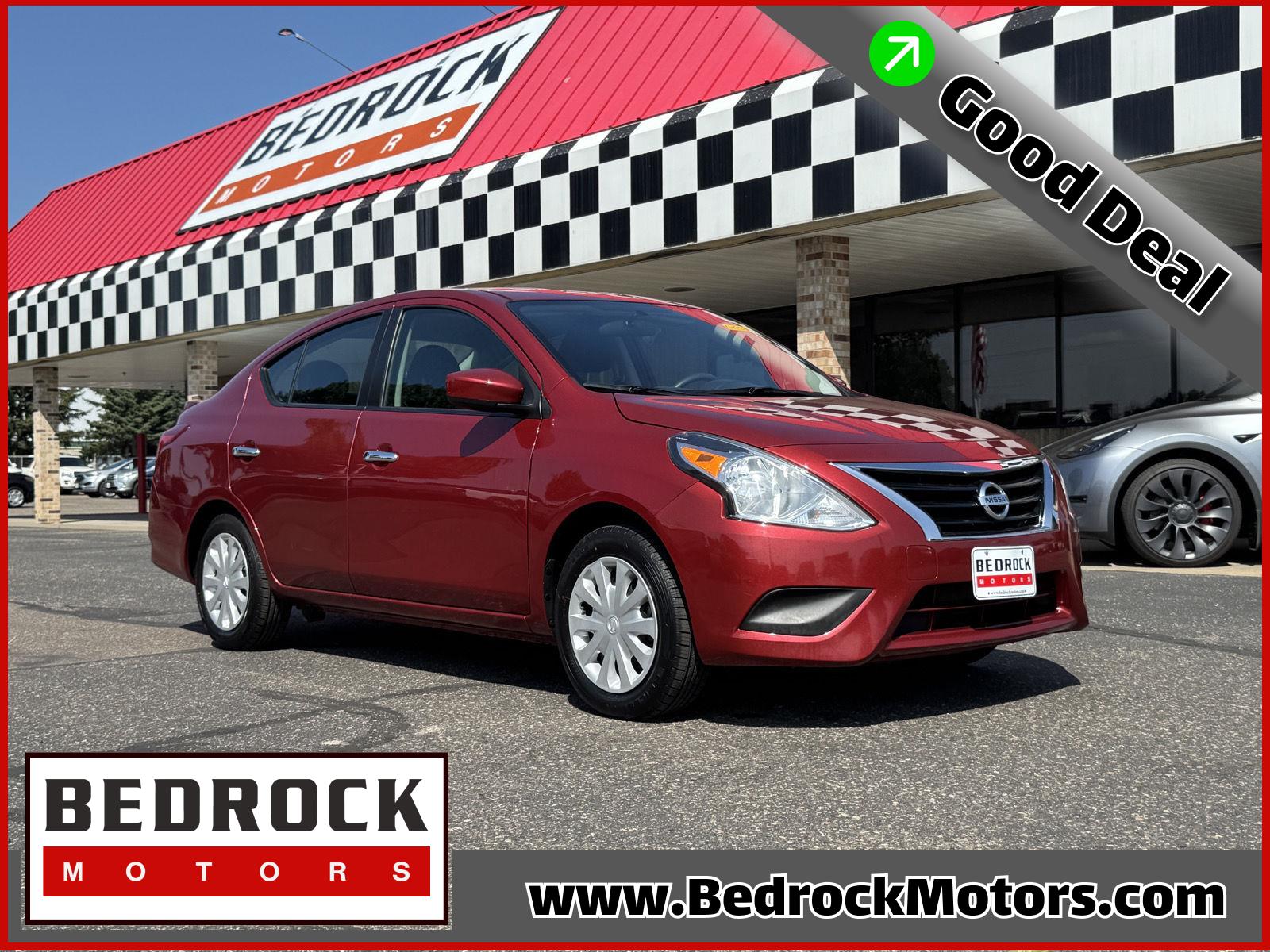 Cayenne Red Metallic 2019 Nissan Versa Sedan Front-Wheel Drive Continuously Variable Transmission
