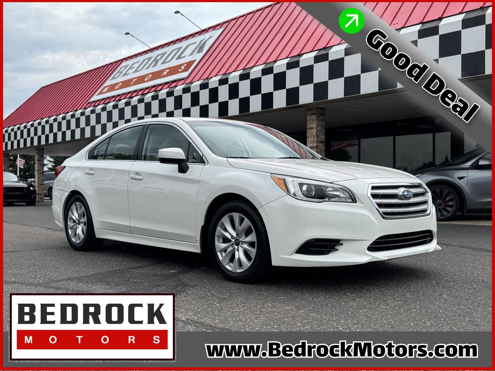Crystal White Pearl 2015 Subaru Legacy Sedan All-Wheel Drive Continuously Variable Transmission