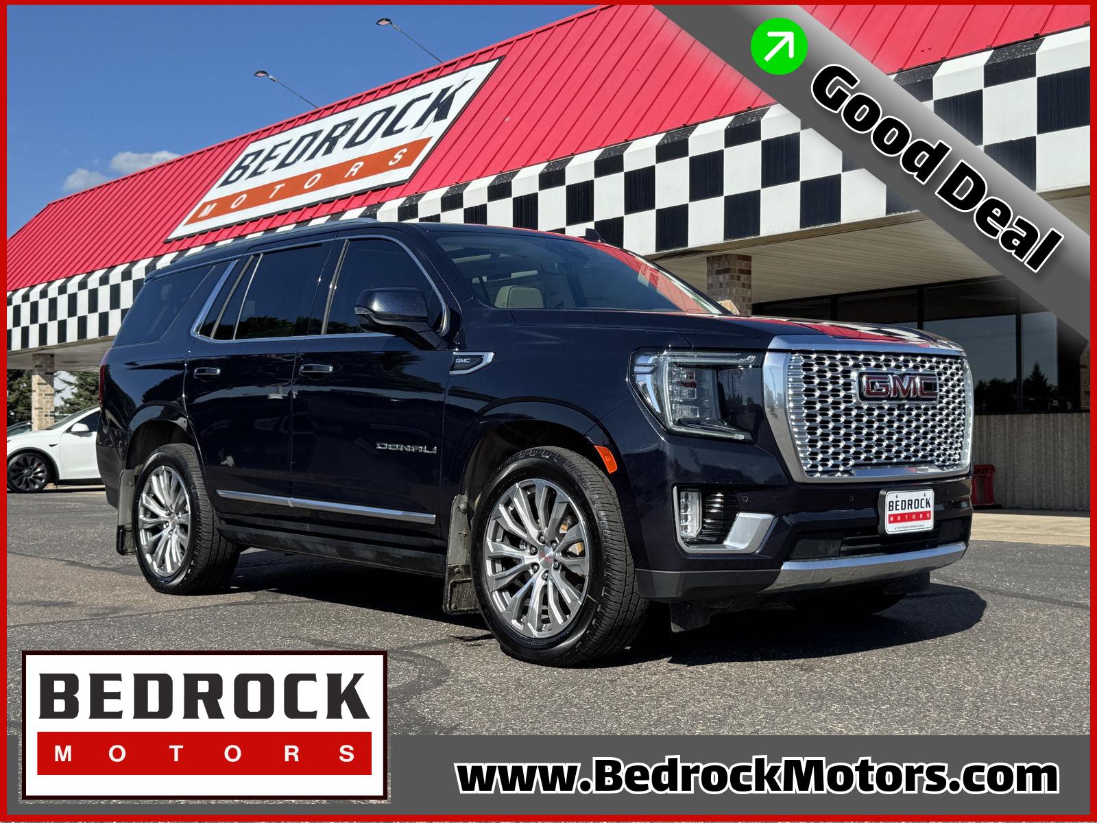 Midnight Blue Metallic 2021 GMC Yukon SUV / Crossover Four-Wheel Drive Automatic
