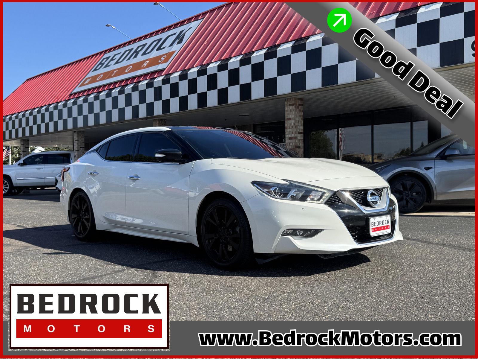 Pearl White 2017 Nissan Maxima Sedan Front-Wheel Drive Continuously Variable Transmission