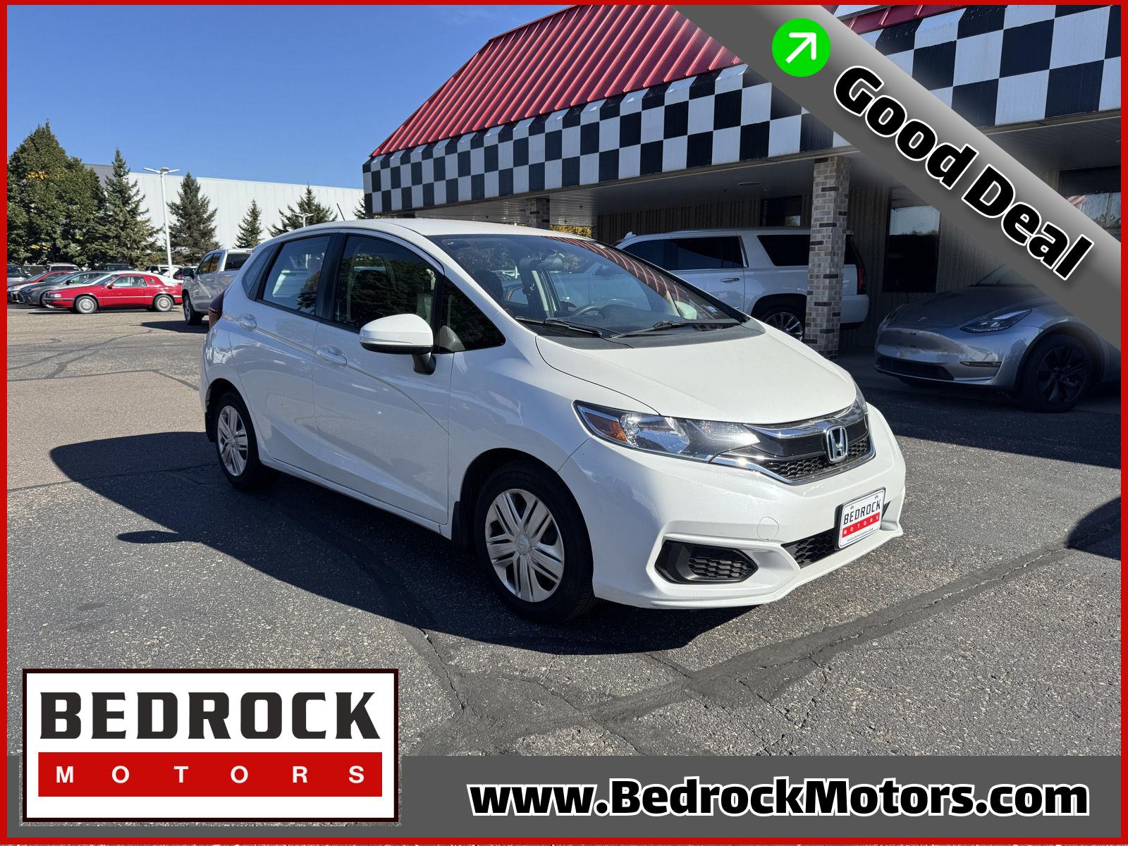 Platinum White Pearl 2019 Honda Fit Hatchback Front-Wheel Drive Continuously Variable Transmission