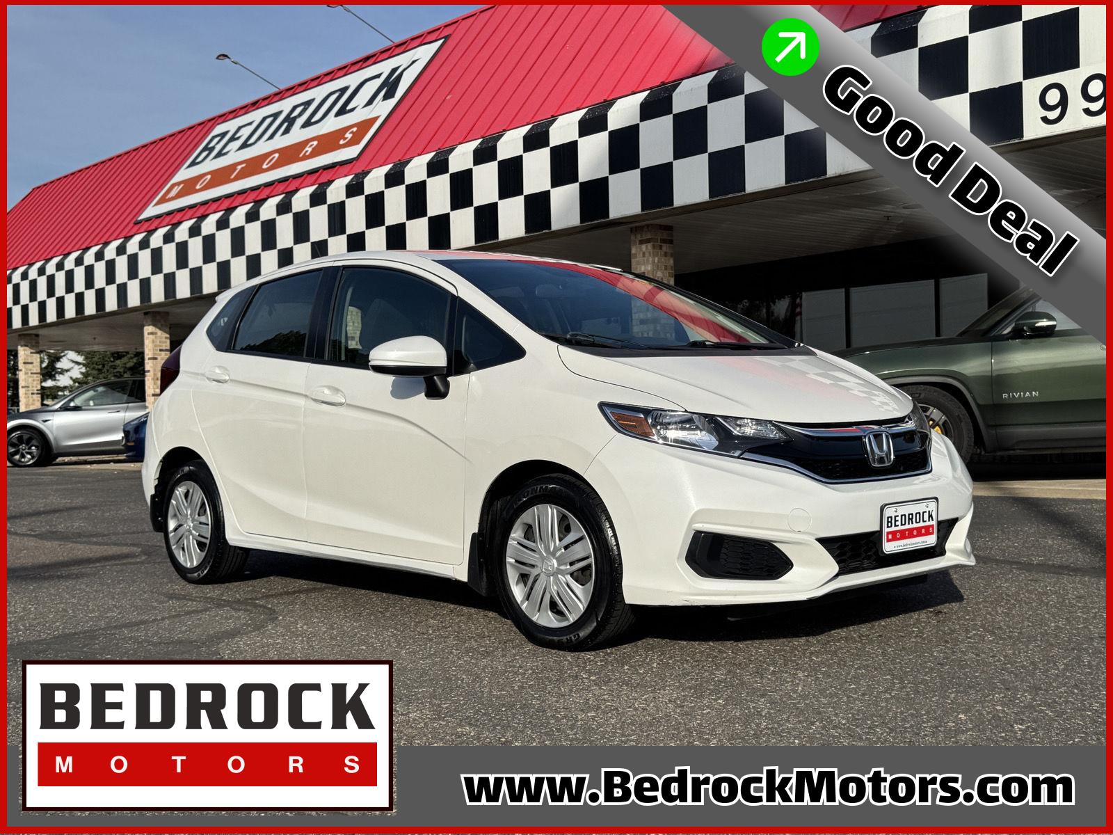 Platinum White Pearl 2019 Honda Fit Hatchback Front-Wheel Drive Continuously Variable Transmission
