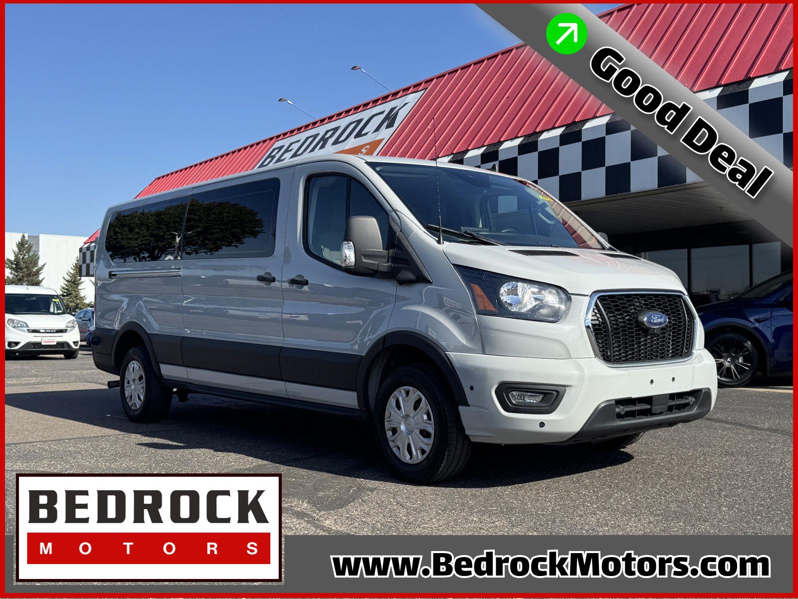 Avalanche Gray Metallic 2024 Ford Transit Passenger Van Rear-Wheel Drive
