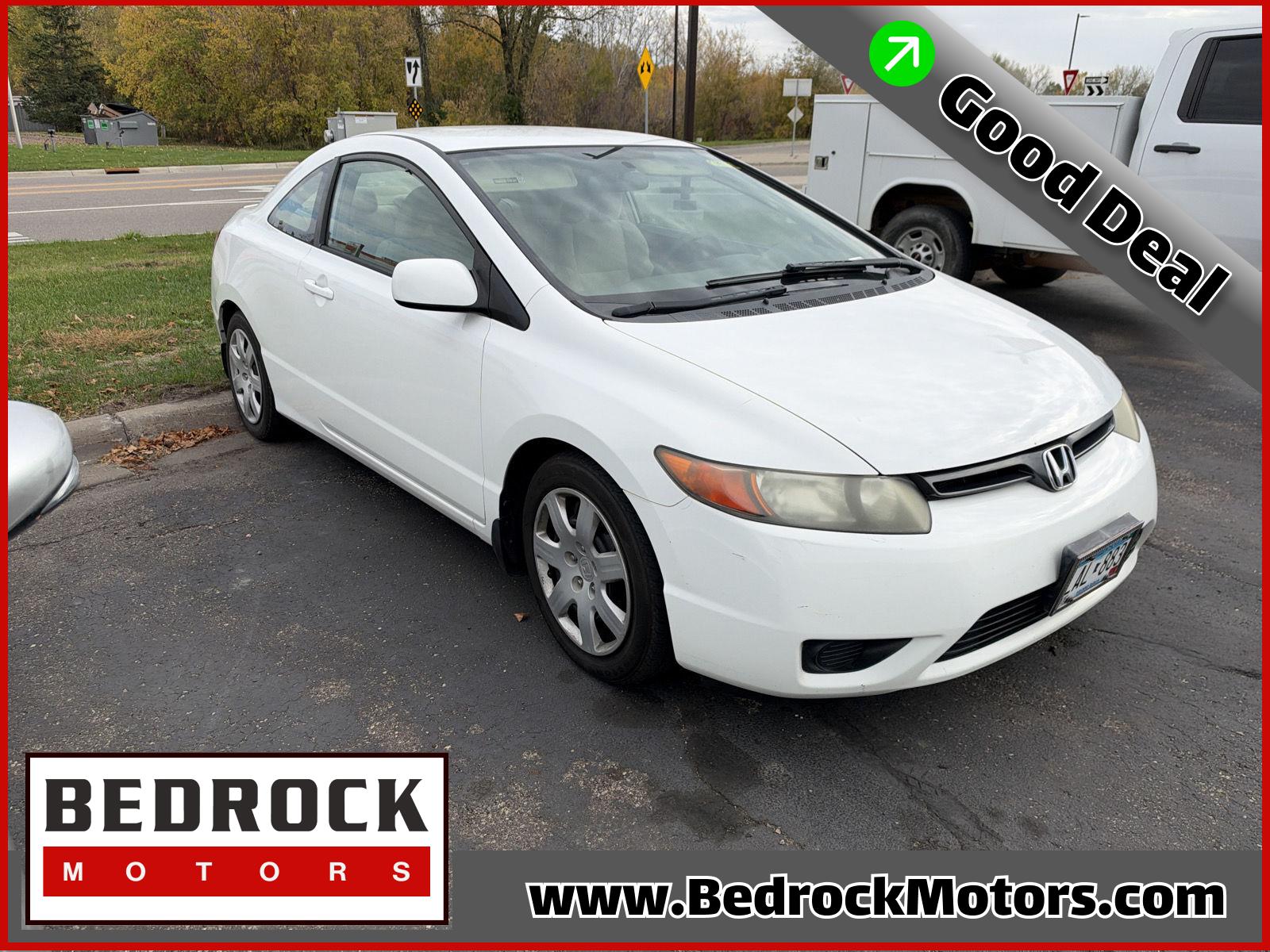 Taffeta White 2007 Honda Civic Coupe Coupe Front-Wheel Drive Manual