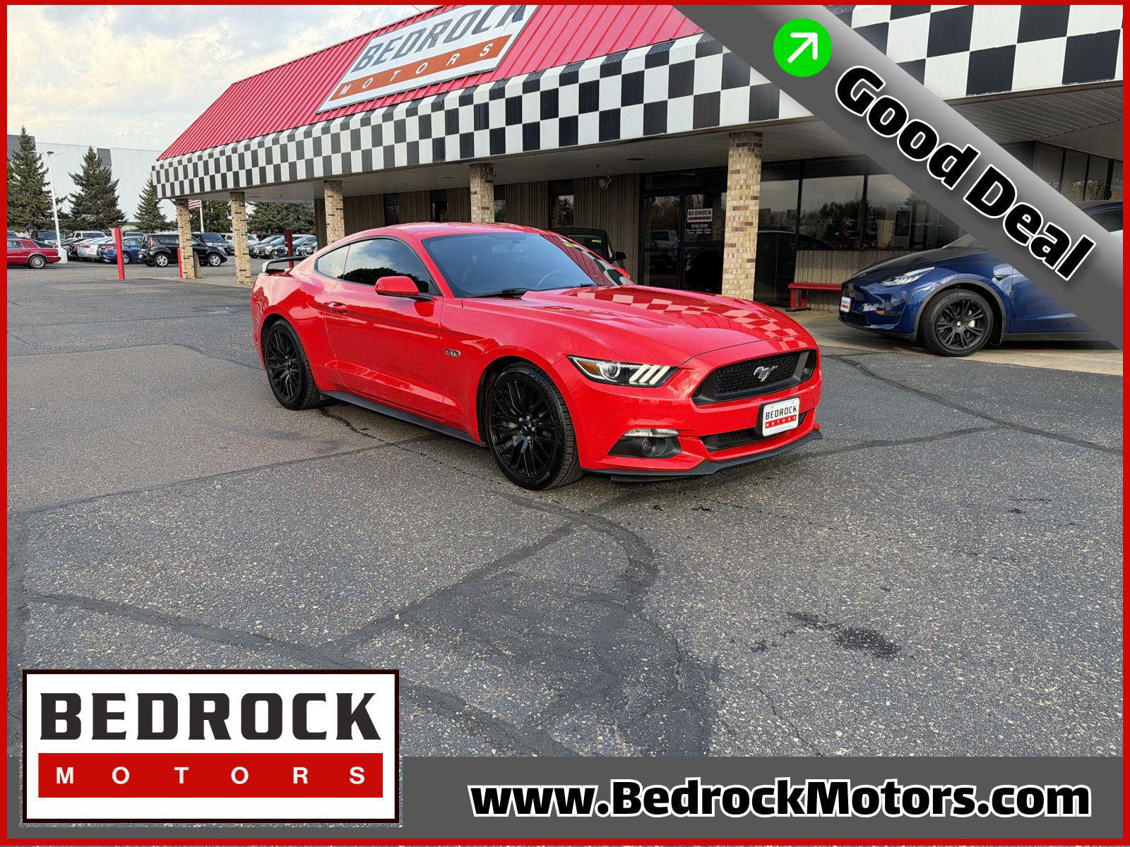Race Red 2015 Ford Mustang Coupe Rear-Wheel Drive 6-Speed Manual