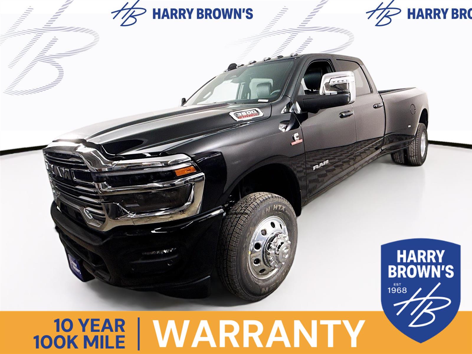 Diamond Black Crystal Pearlcoat 2026 RAM 3500 Laramie Crew Cab LB DRW 4WD Pickup Truck Four-Wheel Drive 8-Speed Automatic