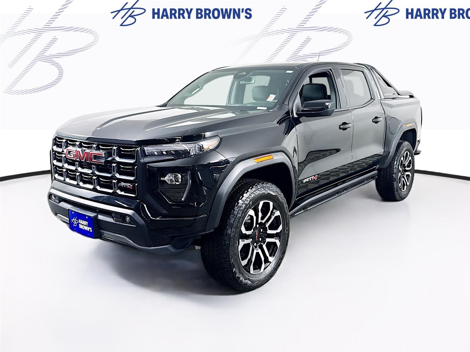 Onyx Black 2025 GMC Canyon AT4 Crew Cab 4WD Pickup Truck Four-Wheel Drive 8-Speed Automatic