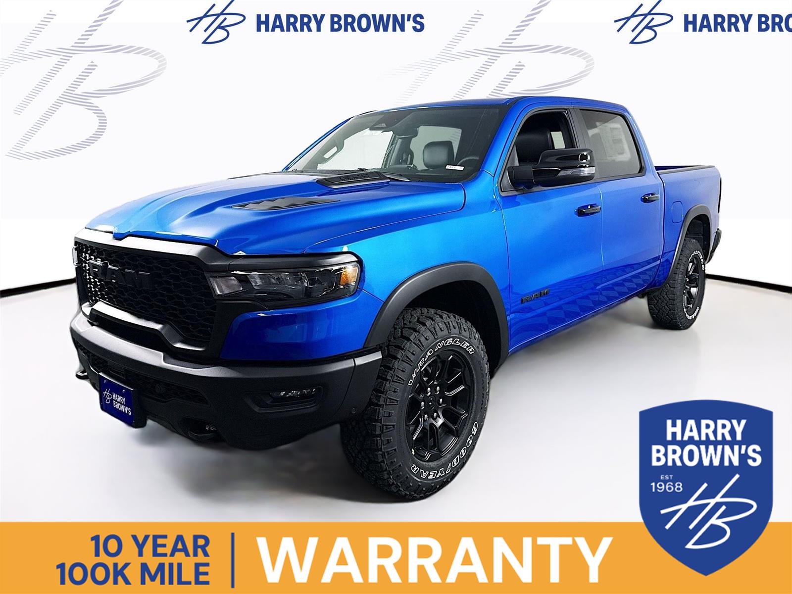 Hydro Blue Pearlcoat 2026 RAM 1500 Rebel Crew Cab 4WD Pickup Truck Four-Wheel Drive 8-Speed Automatic