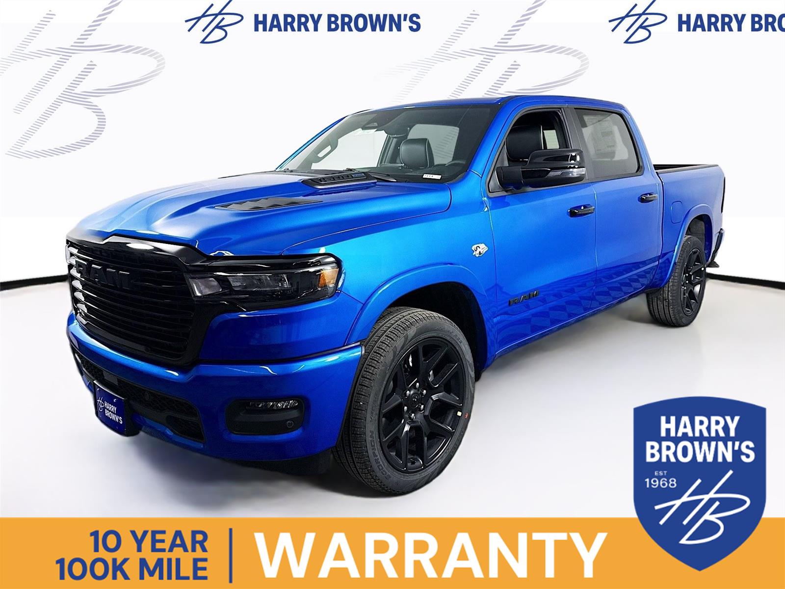 Hydro Blue Pearlcoat 2026 RAM 1500 Laramie Crew Cab 4WD Pickup Truck Four-Wheel Drive 8-Speed Automatic