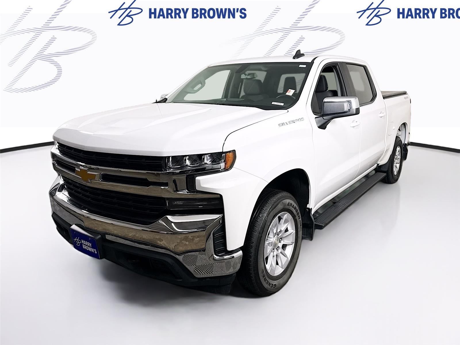 Summit White 2019 Chevrolet Silverado 1500 LT Crew Cab 4WD Pickup Truck Four-Wheel Drive 8-Speed Automatic