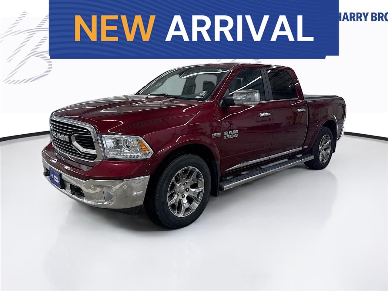 Delmonico Red Pearlcoat 2017 RAM 1500 Laramie Limited Crew Cab 4WD Pickup Truck Four-Wheel Drive 8-Speed Automatic