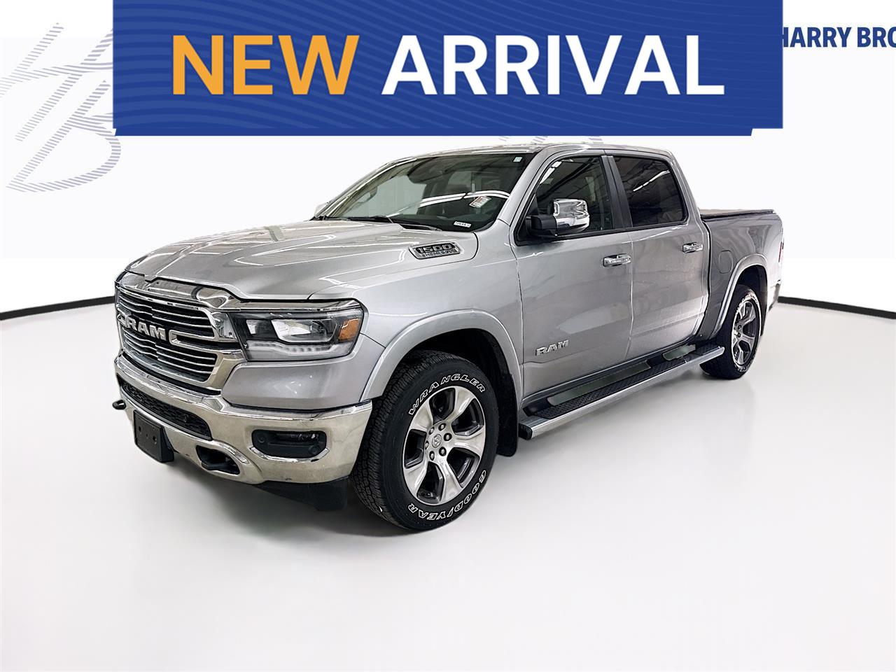Billet Silver Metallic Clearcoat 2020 RAM 1500 Laramie Crew Cab 4WD Pickup Truck Four-Wheel Drive 8-Speed Automatic