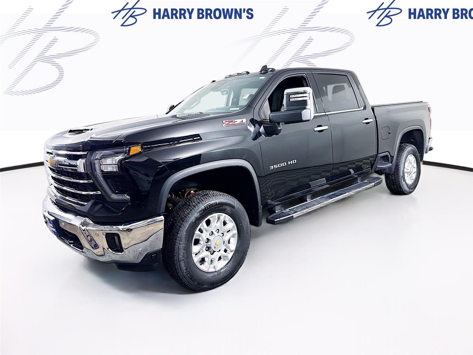 Black 2024 Chevrolet Silverado 3500HD LTZ Crew Cab 4WD Pickup Truck Four-Wheel Drive Automatic