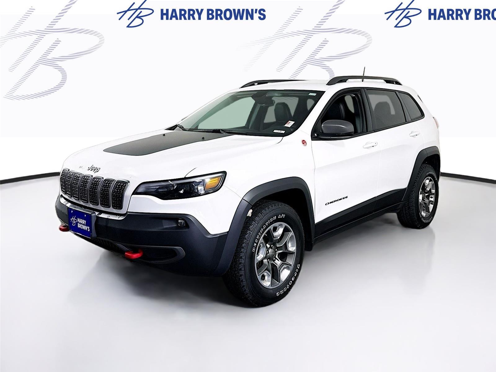Bright White Clearcoat 2019 Jeep Cherokee Trailhawk 4WD SUV / Crossover Four-Wheel Drive 9-Speed Automatic