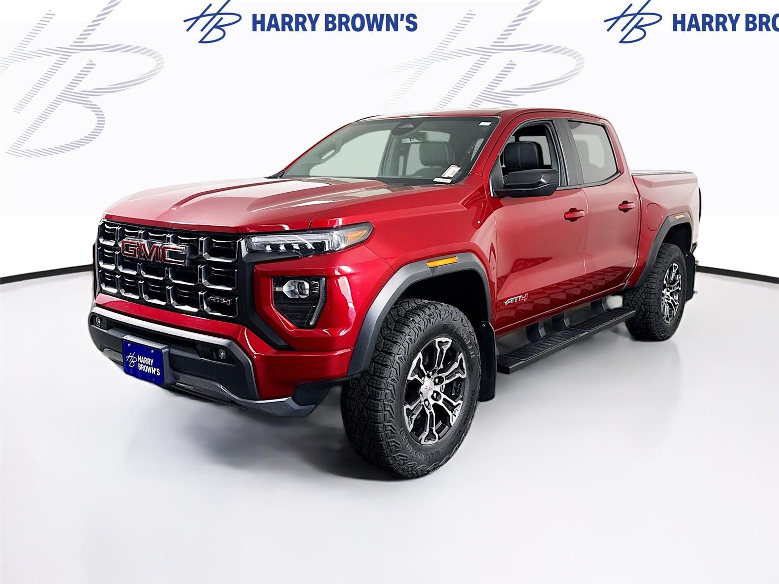 Volcanic Red Tintcoat 2023 GMC Canyon AT4 Crew Cab 4WD Pickup Truck Four-Wheel Drive 8-Speed Automatic