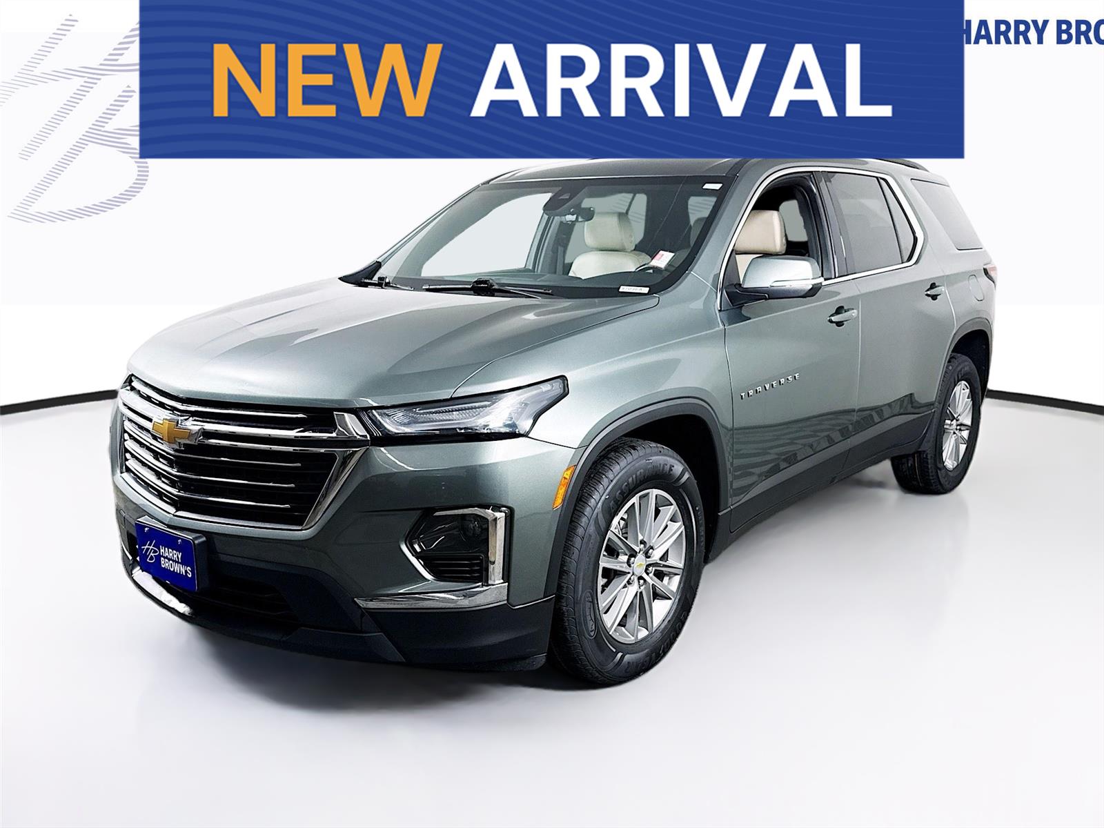 Silver Sage Metallic 2022 Chevrolet Traverse LT Leather AWD SUV / Crossover Four-Wheel Drive 9-Speed Automatic