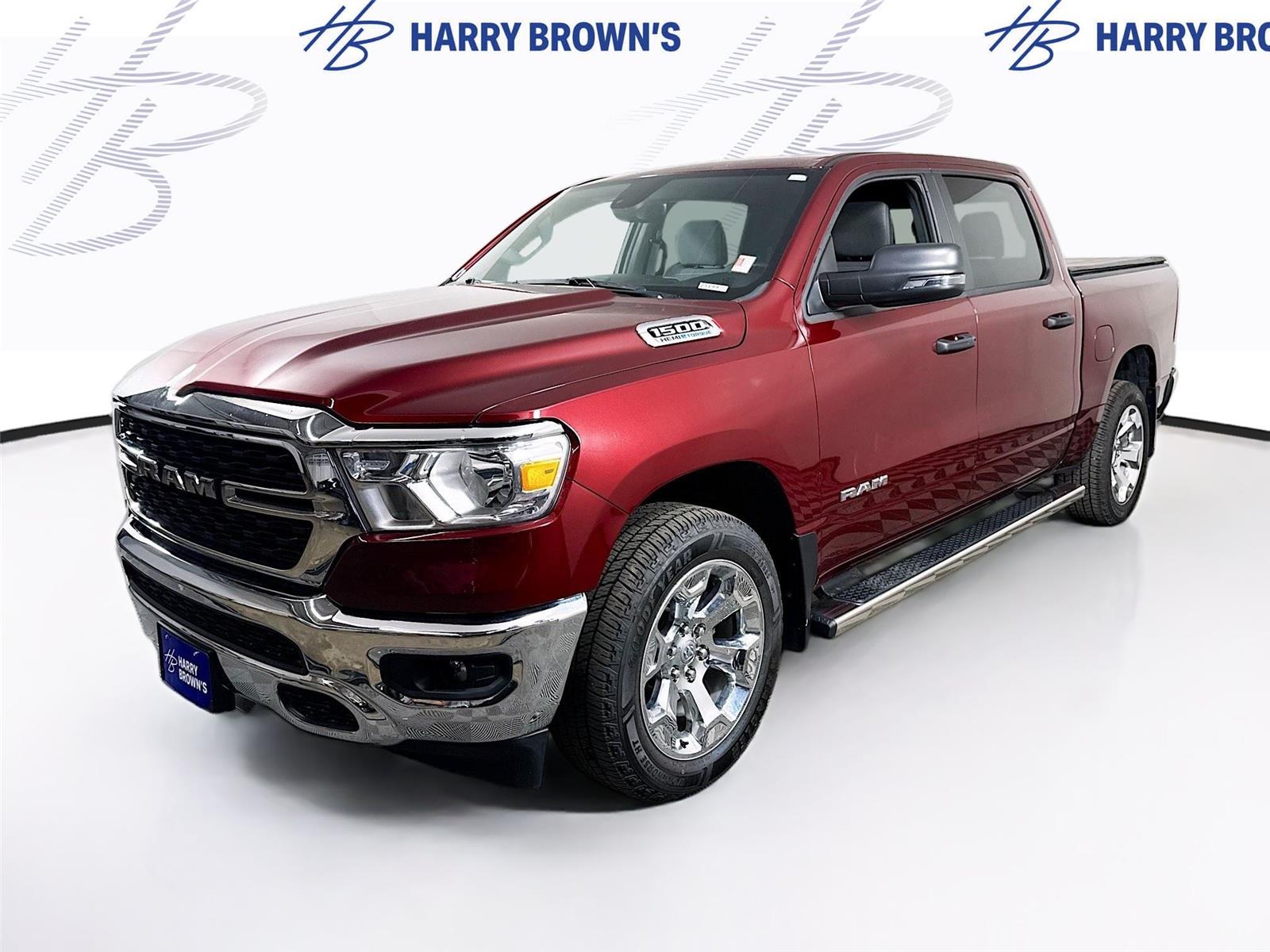 Delmonico Red Pearlcoat 2023 RAM 1500 Big Horn Crew Cab 4WD Pickup Truck Four-Wheel Drive 8-Speed Automatic