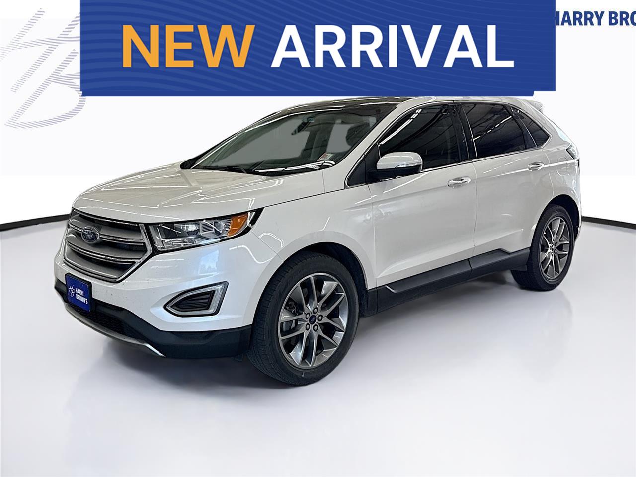 White Platinum Metallic Tri-Coat 2015 Ford Edge Titanium AWD SUV / Crossover All-Wheel Drive 6-Speed Automatic